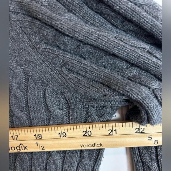 Ralph Lauren Women Gray Cable Knit Sweater - Picture 9 of 14